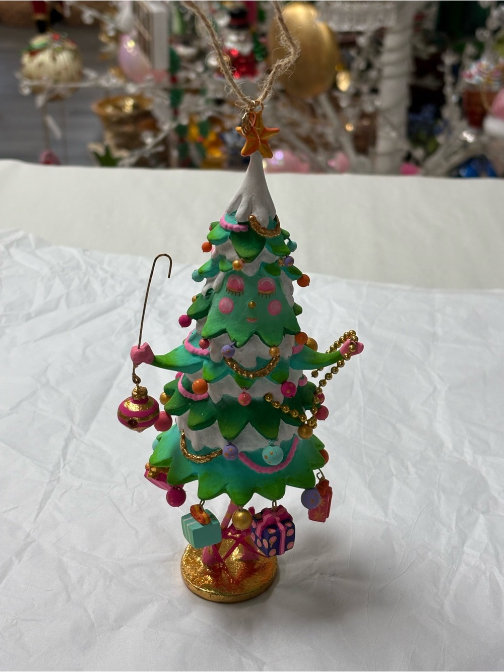 Pinesy on point ornament by Glitterville